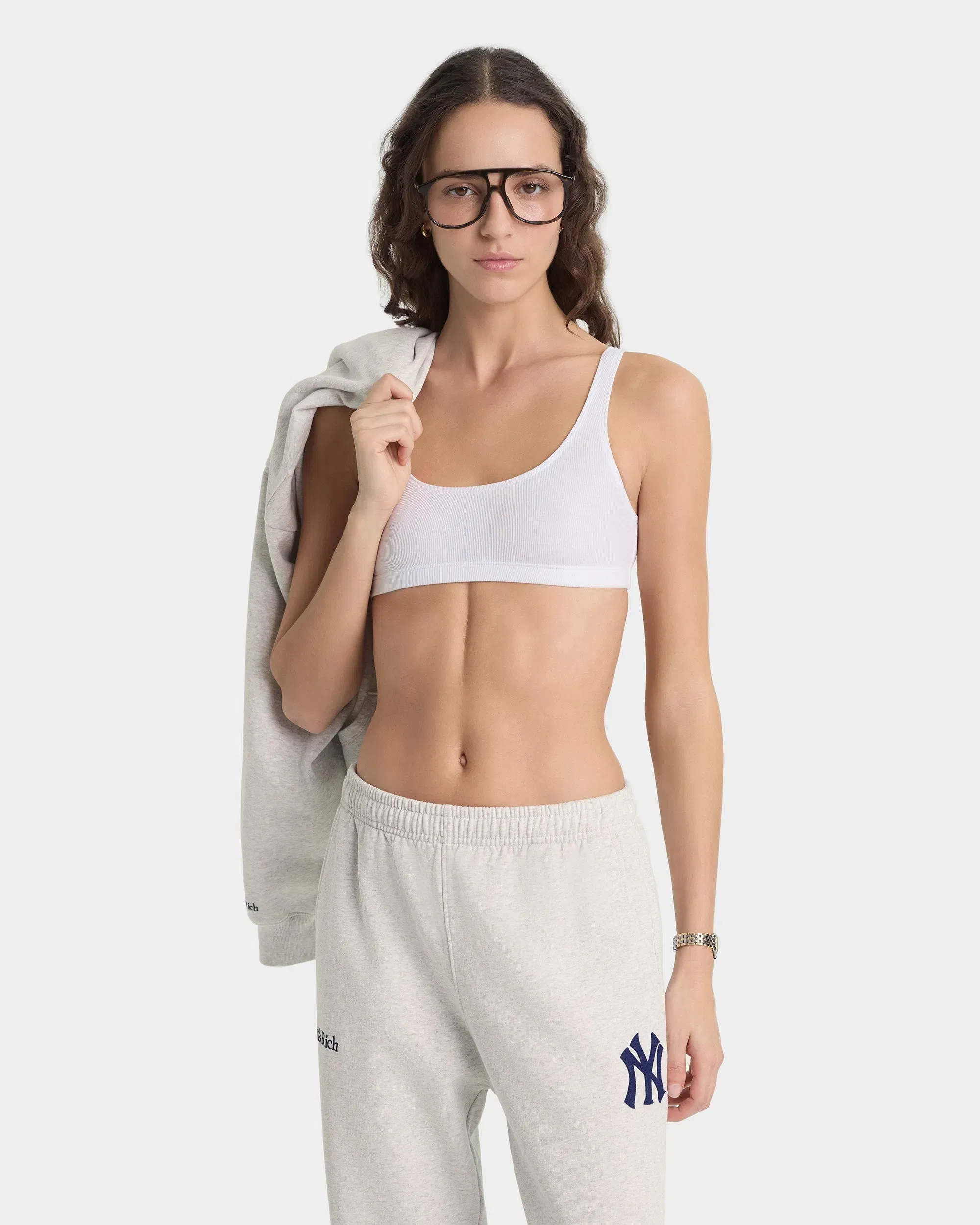 Heritage Yankees Serif Sweatpant - Heather Gray/Navy