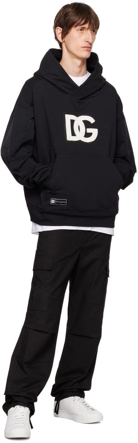 Dolce & Gabbana Black Paneled Hoodie