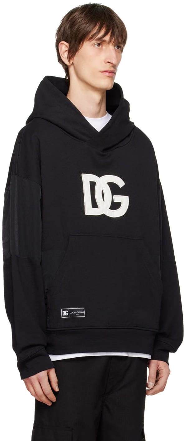 Dolce & Gabbana Black Paneled Hoodie