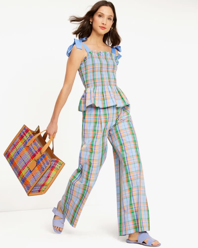 Sunshine Madras Smocked Top