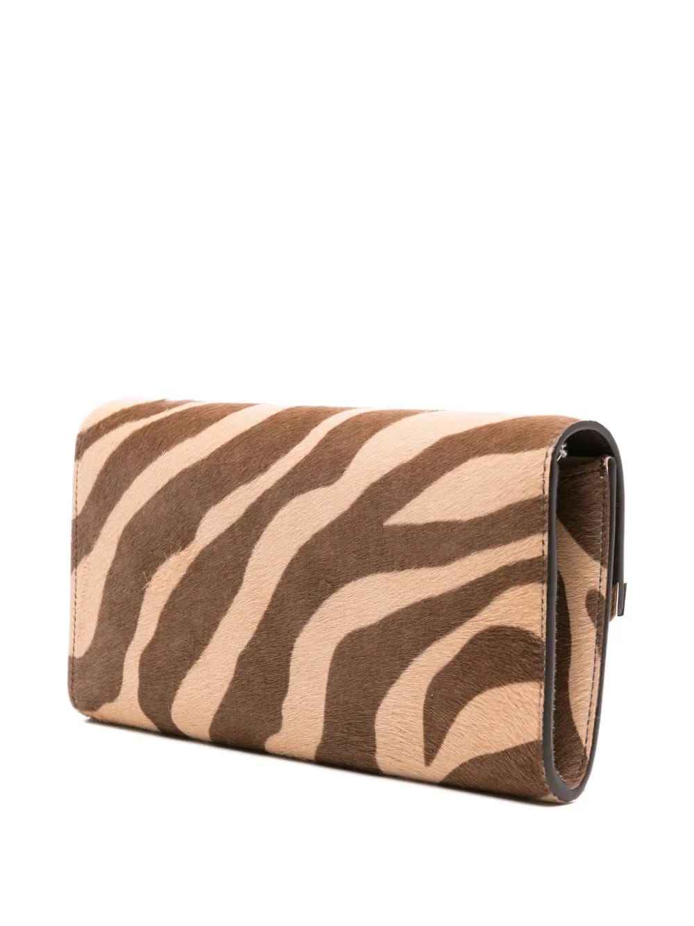 Emmie zebra-print clutch bag