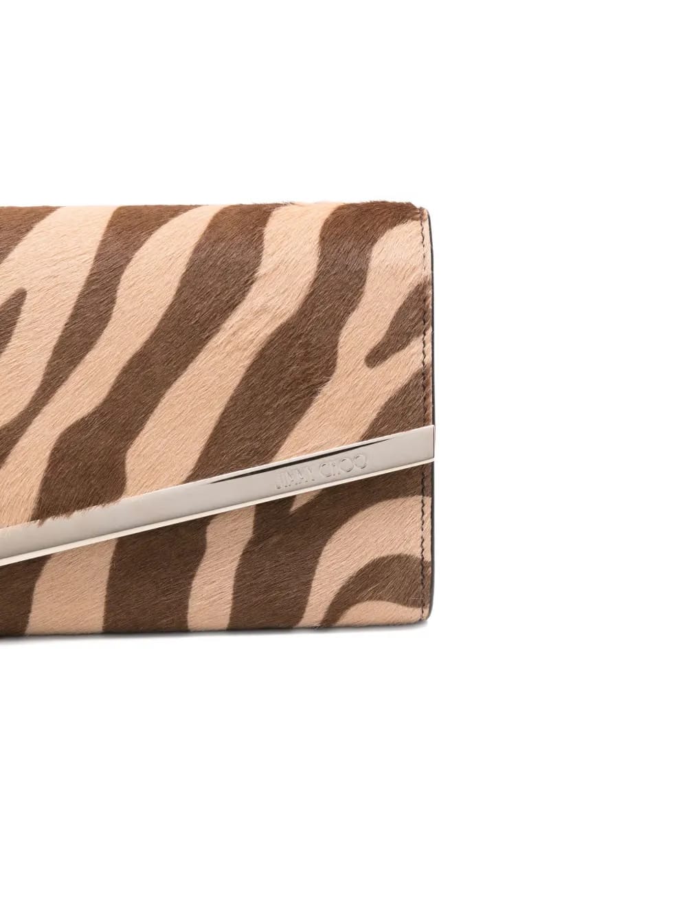 Emmie zebra-print clutch bag