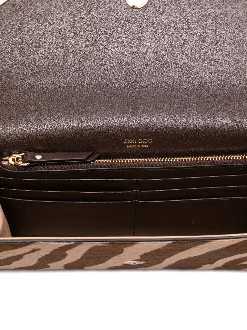 Emmie zebra-print clutch bag