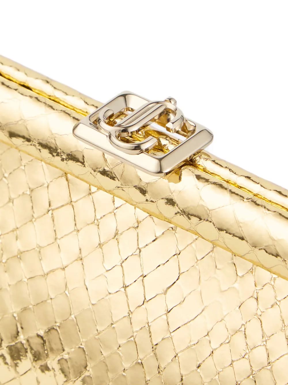 metallic textured clutch bag