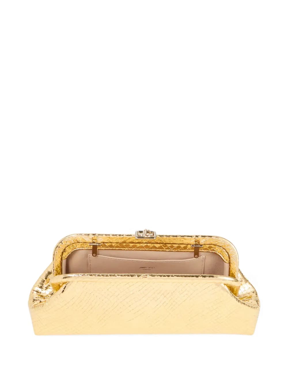 metallic textured clutch bag