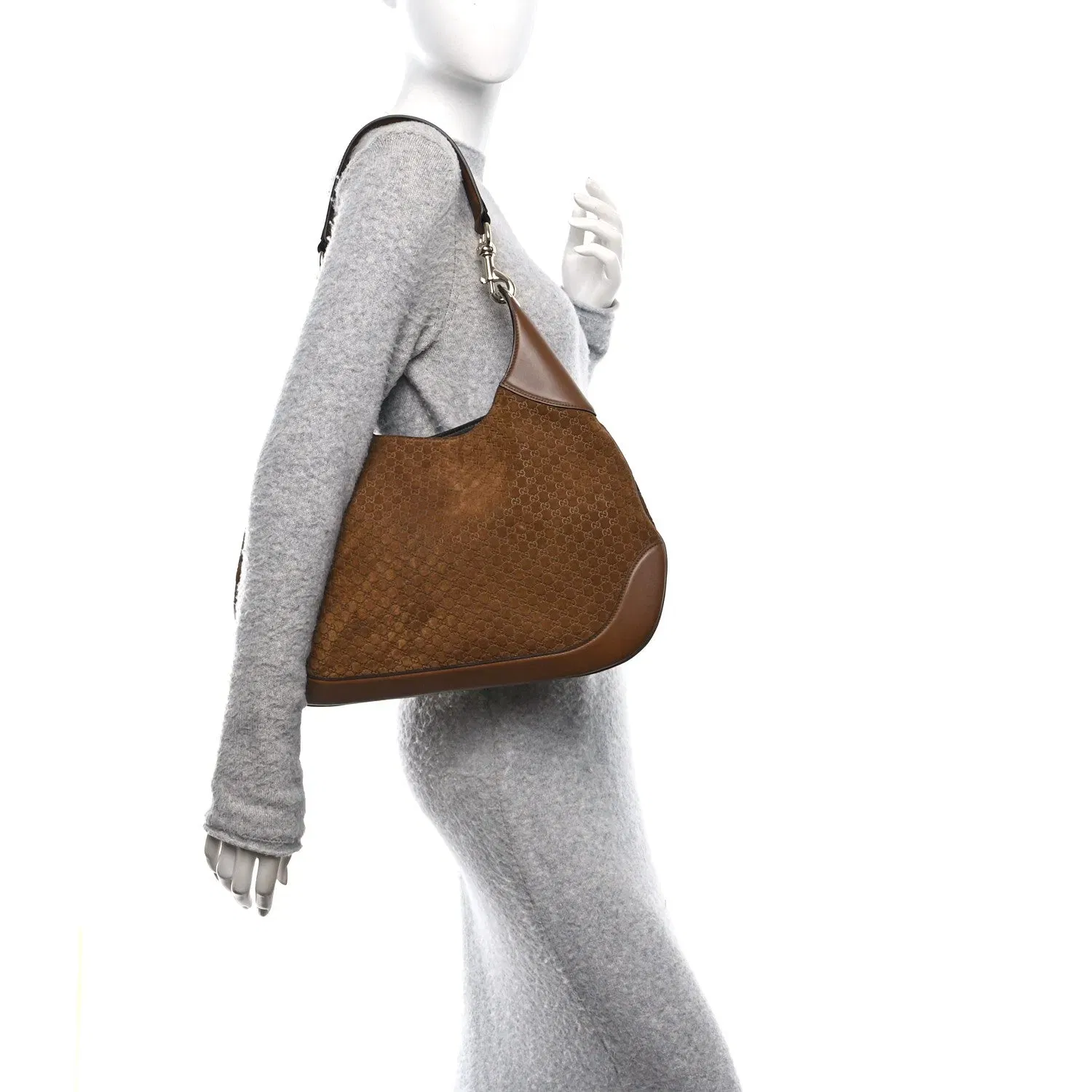 GG Suede B Medium Shoulder Bag Bro