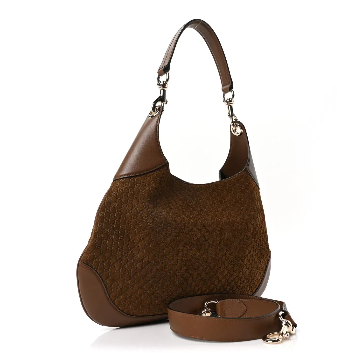 GG Suede B Medium Shoulder Bag Bro