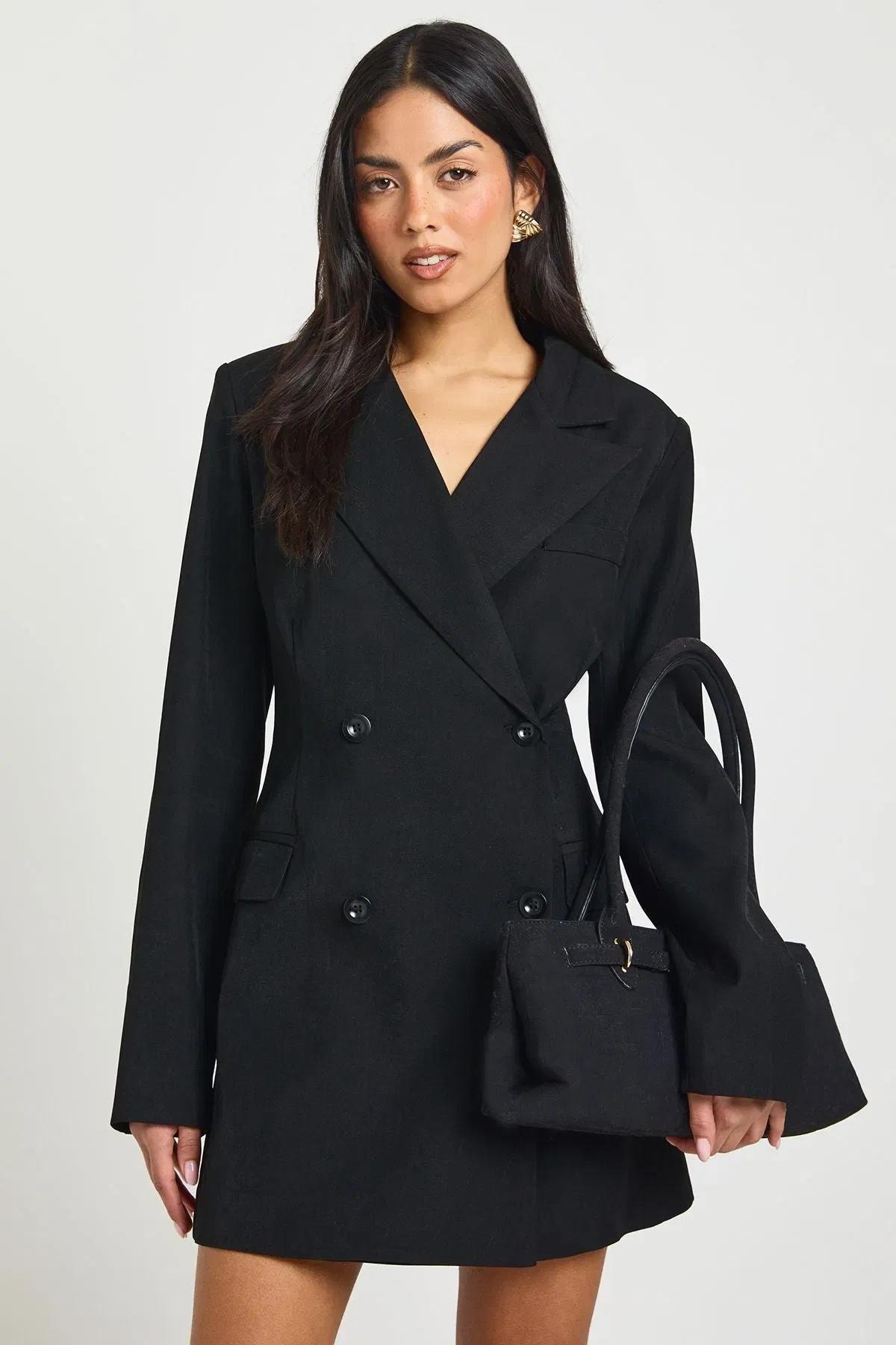 Shoulder Pad Blazer Dress