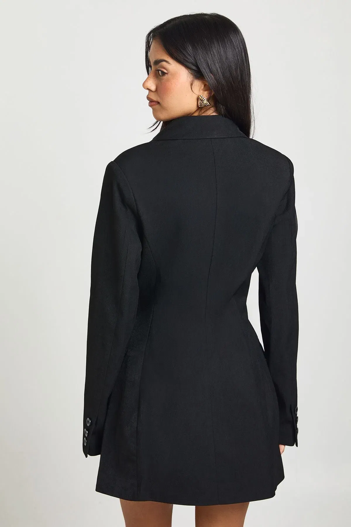Shoulder Pad Blazer Dress
