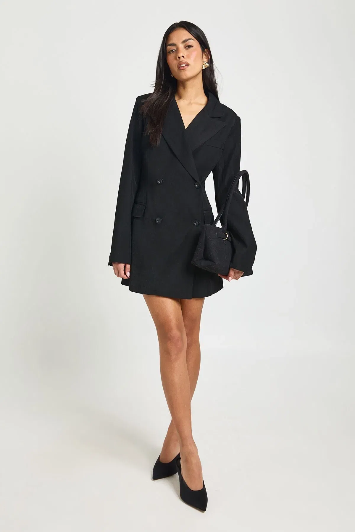 Shoulder Pad Blazer Dress