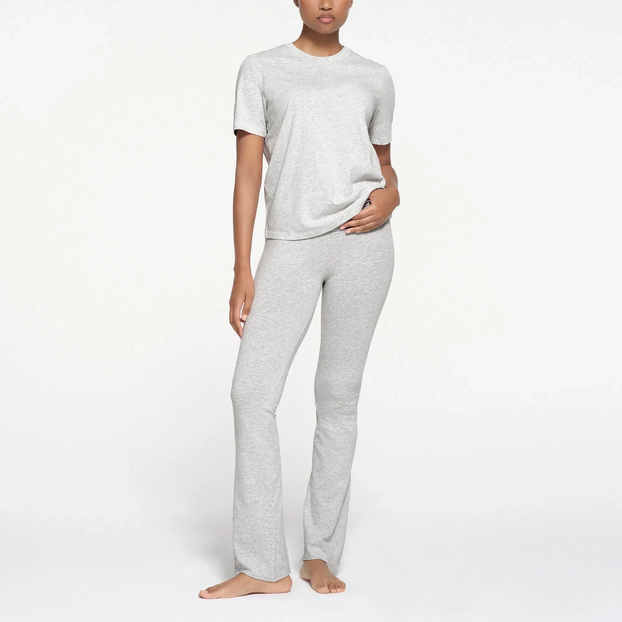 RELAXED TEES T-SHIRT | LIGHT HEATHER GREY
