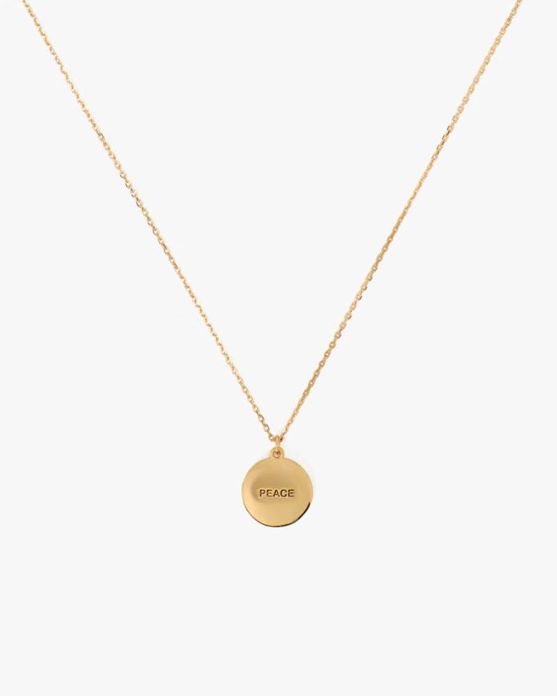 The Color Spark Collection Pink Peace Medallion Necklace