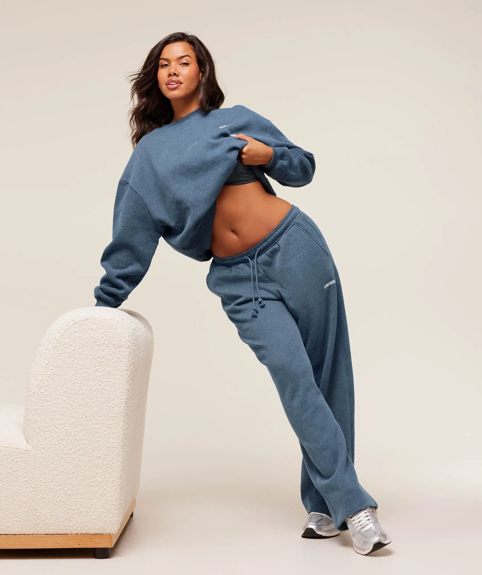 Gymshark Cosy Luxe Sweatshirt - Compound Blue Marl