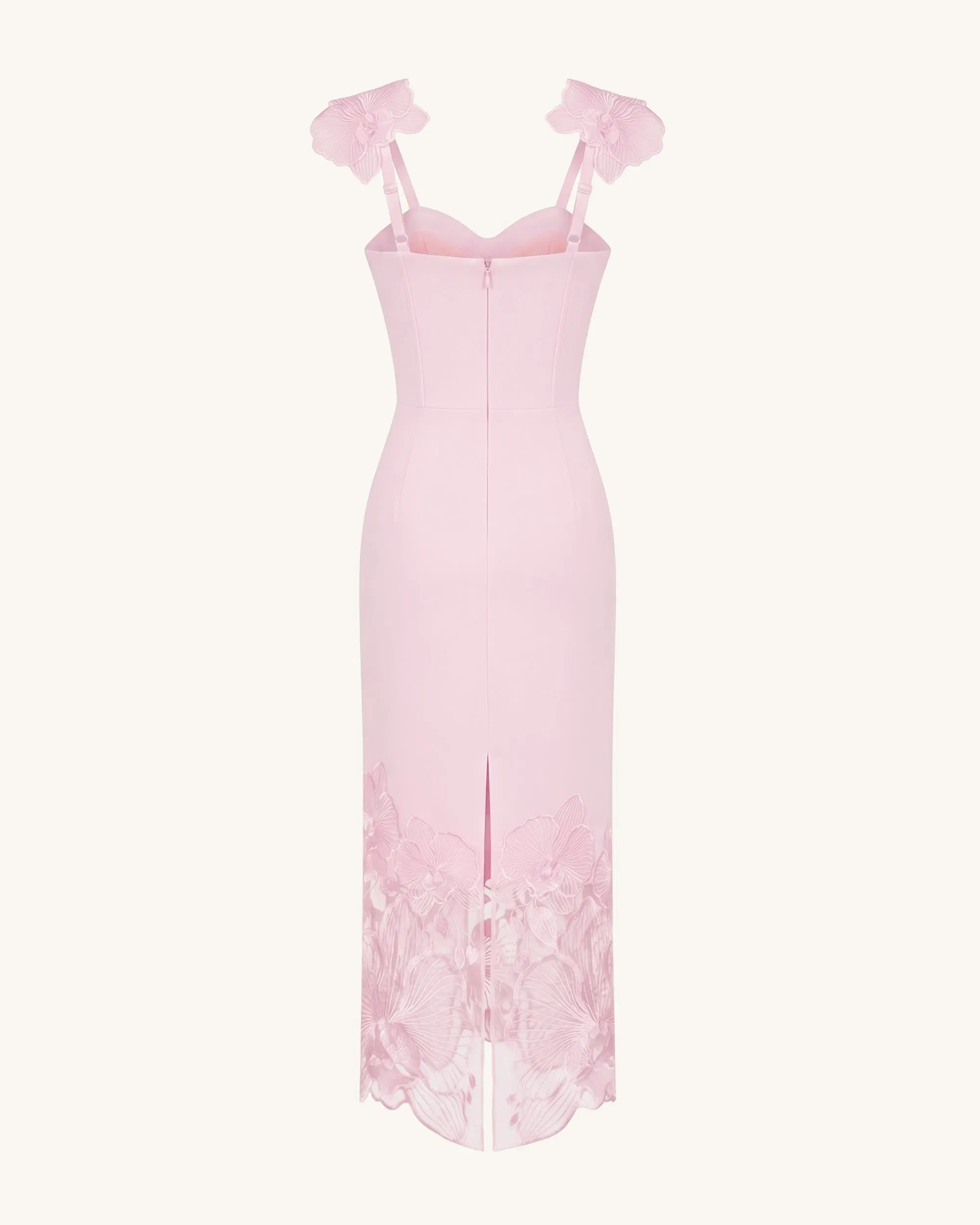 Orchid Embroidered Corset Dress - Dusty Rose