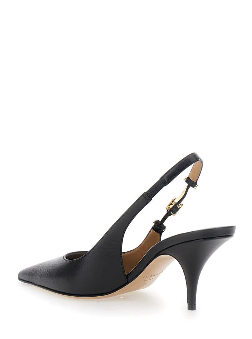 Ferragamo Black Slingback Pumps