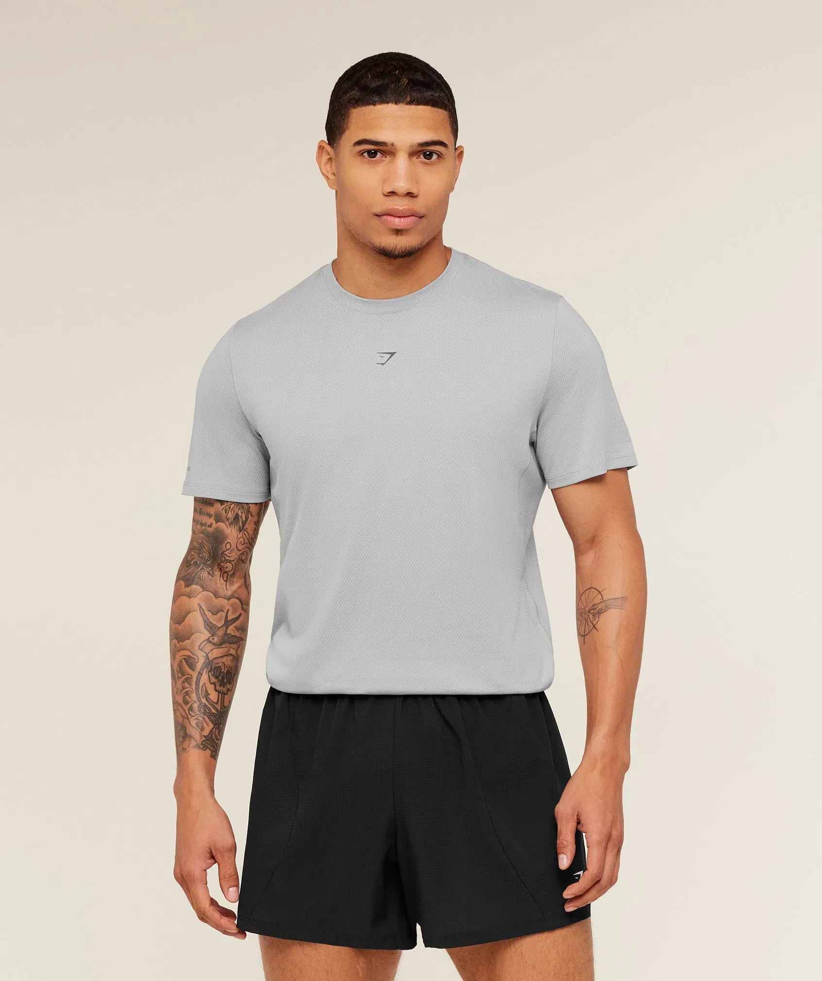 Gymshark Running T-Shirt -  Stratus Grey