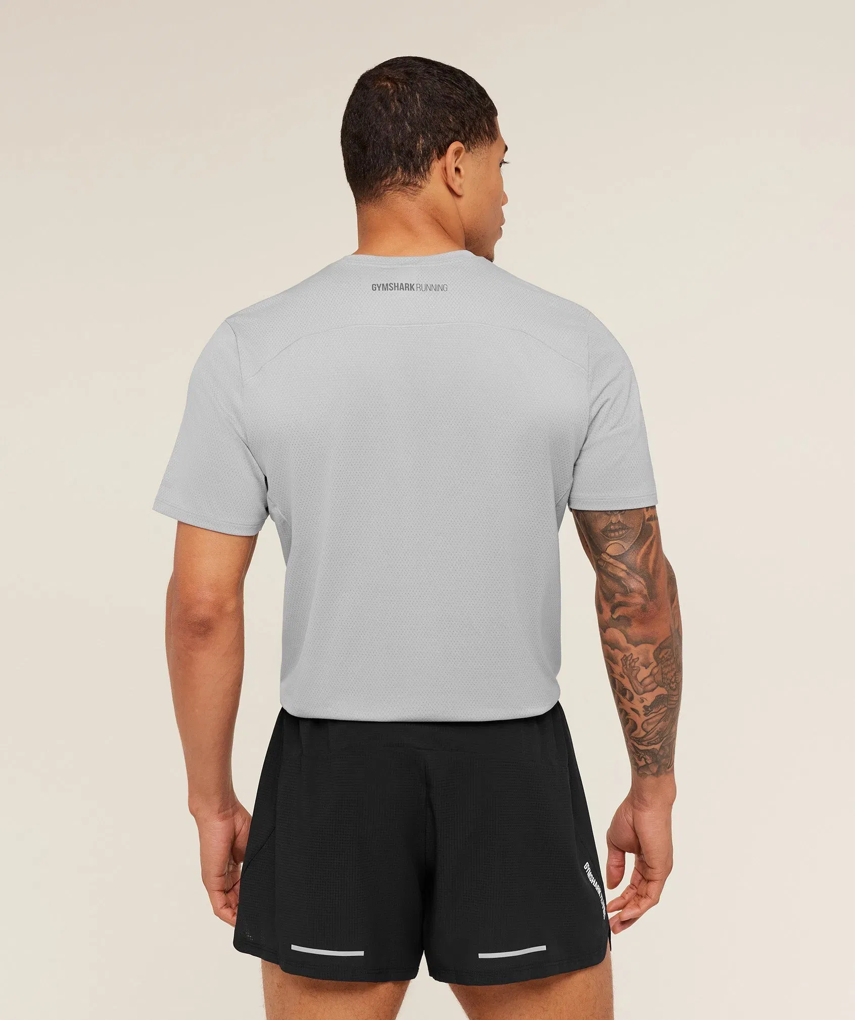 Gymshark Running T-Shirt -  Stratus Grey