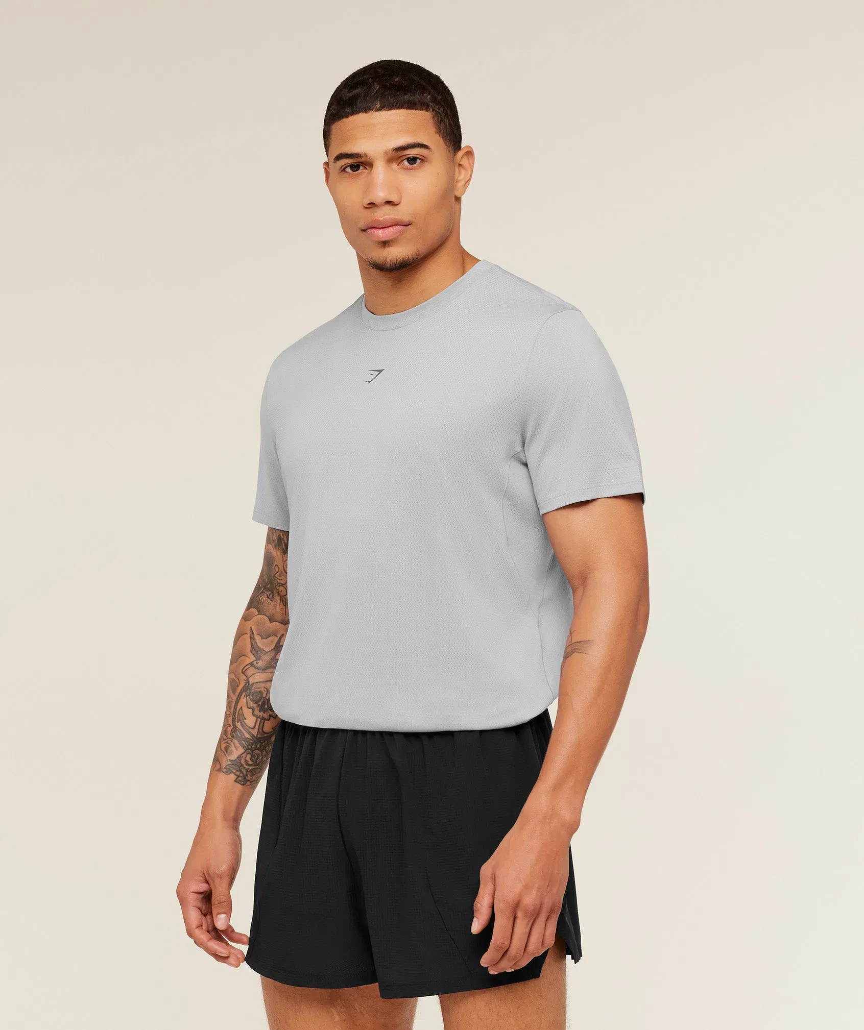 Gymshark Running T-Shirt -  Stratus Grey