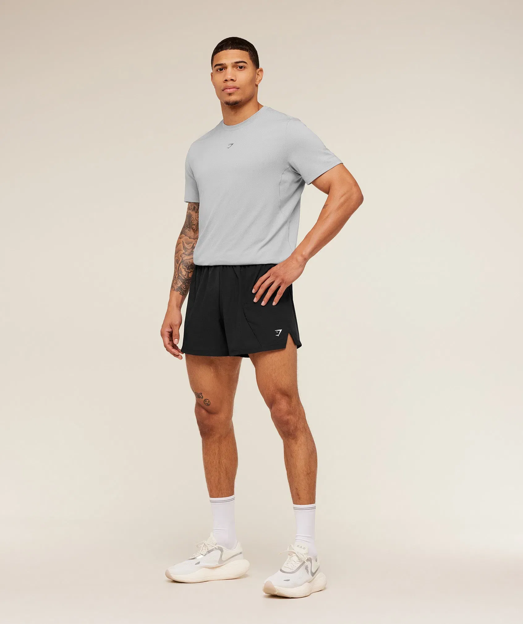Gymshark Running T-Shirt -  Stratus Grey