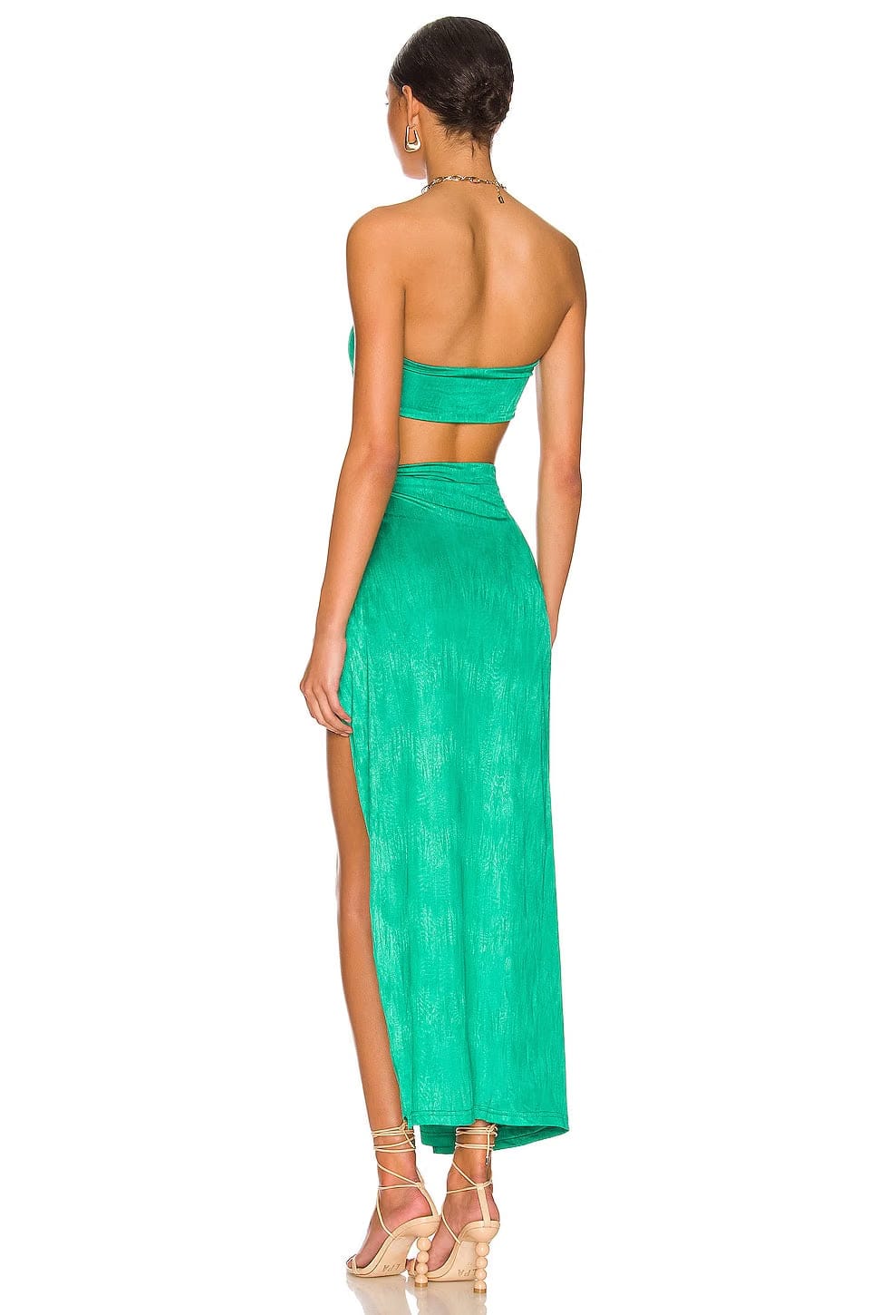 superdown Karolyna Maxi Skirt Set in Teal