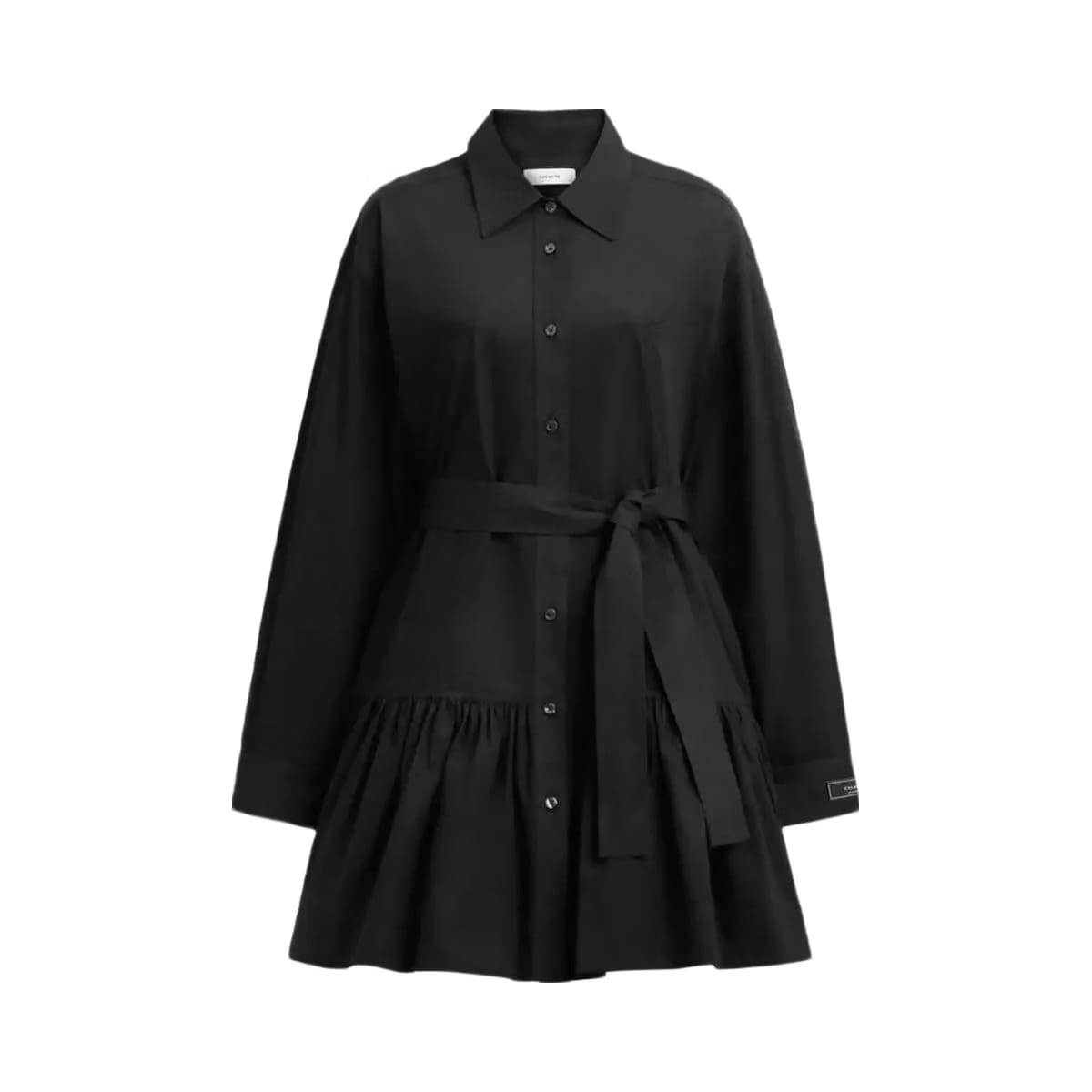 Coach Shirt Dress In Organic Cotton Black