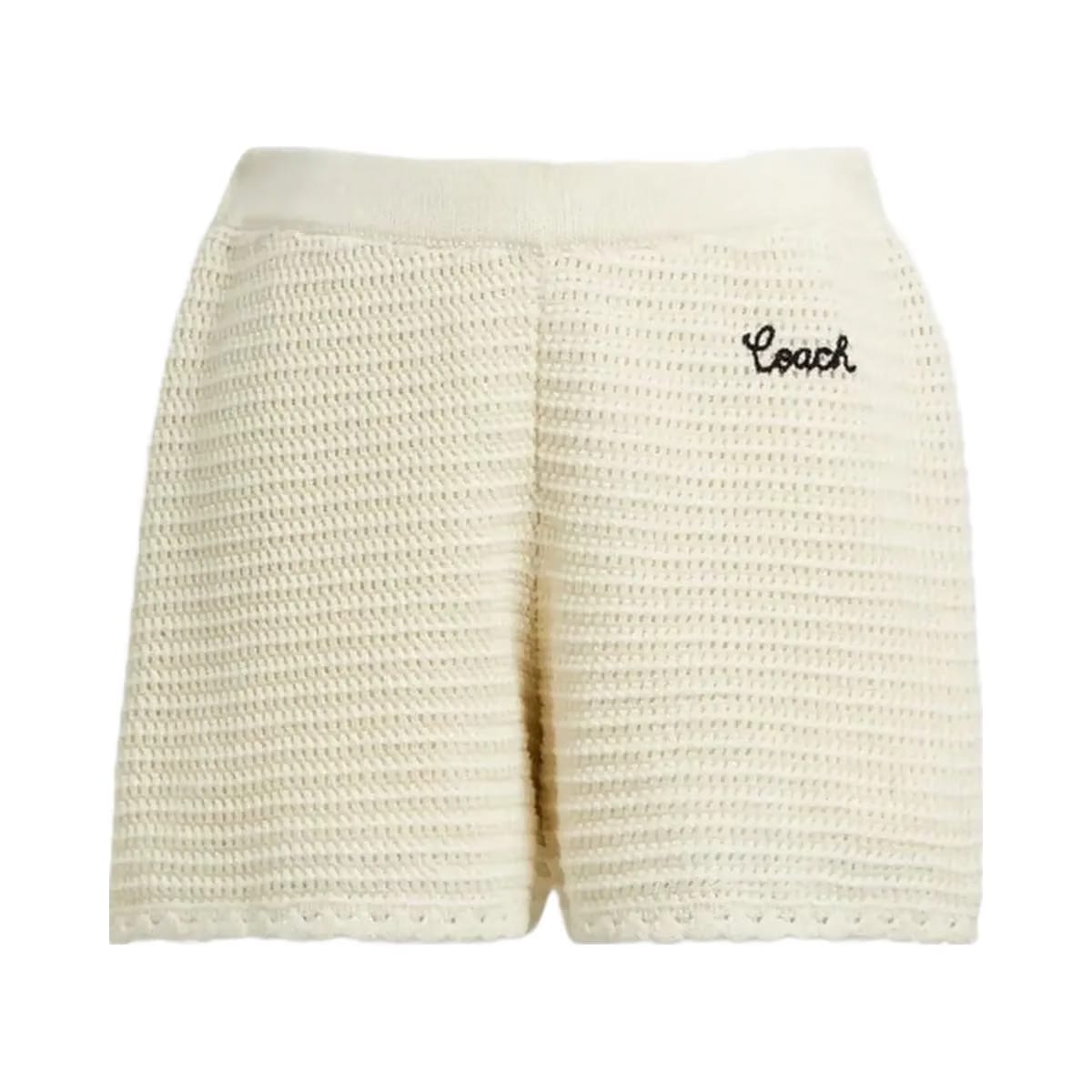 Coach Knit Shorts Cream