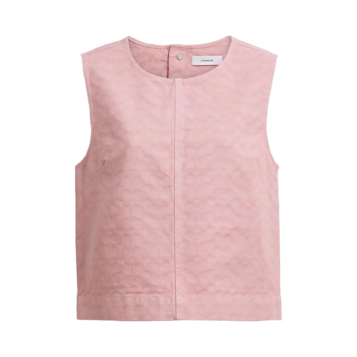 Coach Signature Denim Sleeveless Top Pink