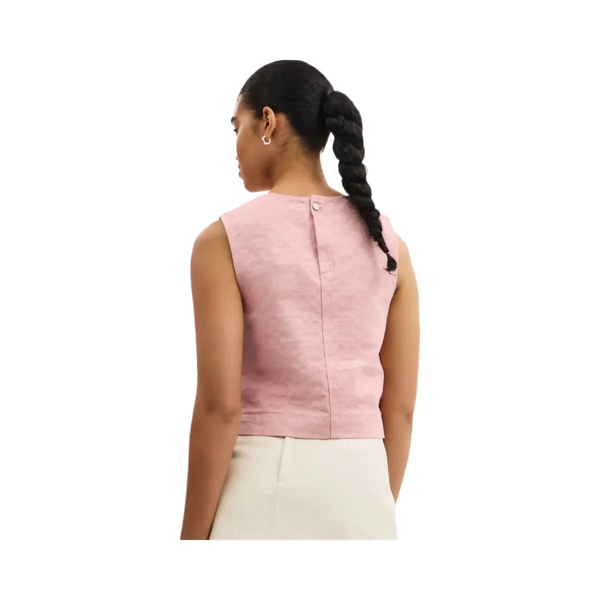 Coach Signature Denim Sleeveless Top Pink