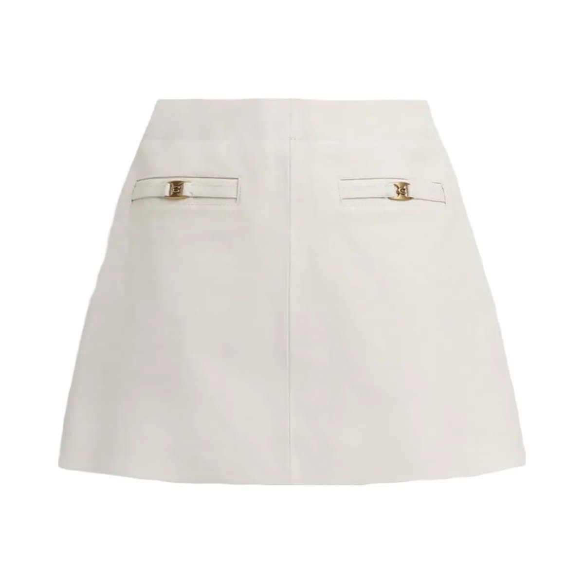 Coach Heritage C Leather Skirt White
