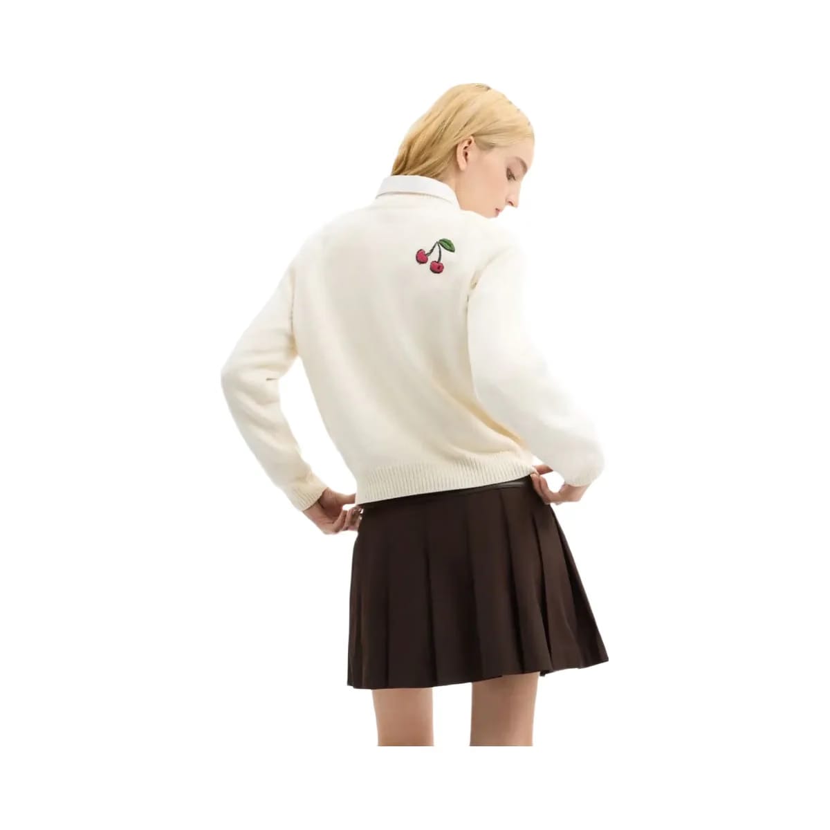 Coach Sketch Print Crewneck Sweater In Organic Cotton Cream Multi