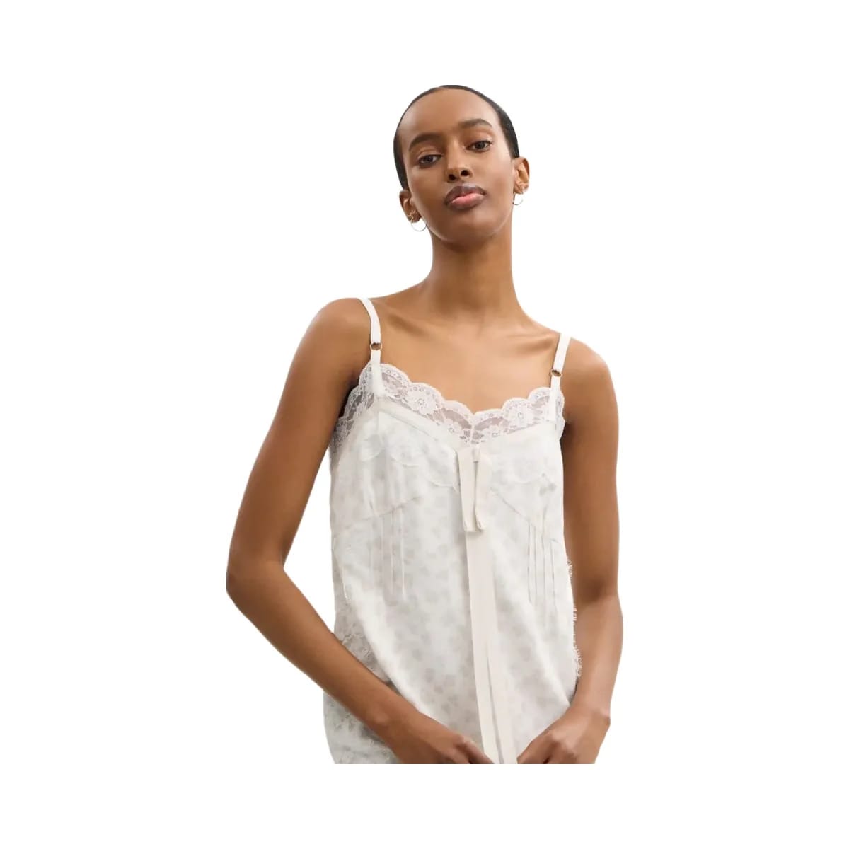 Coach Floral Lace Dress White