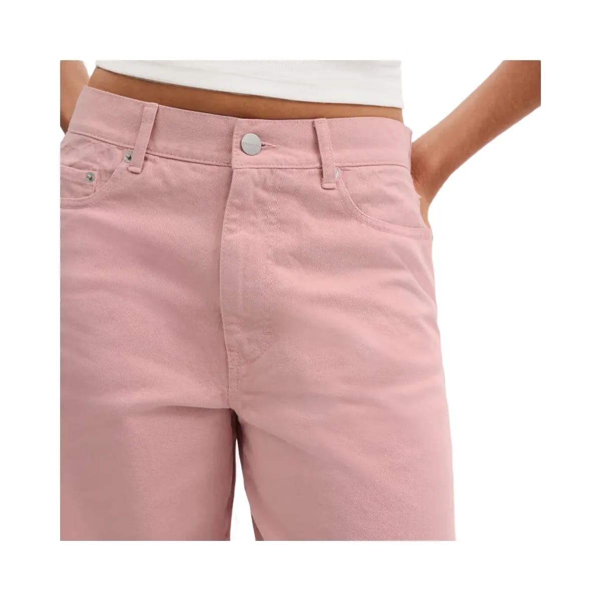 Coach Denim Skater Shorts Pink