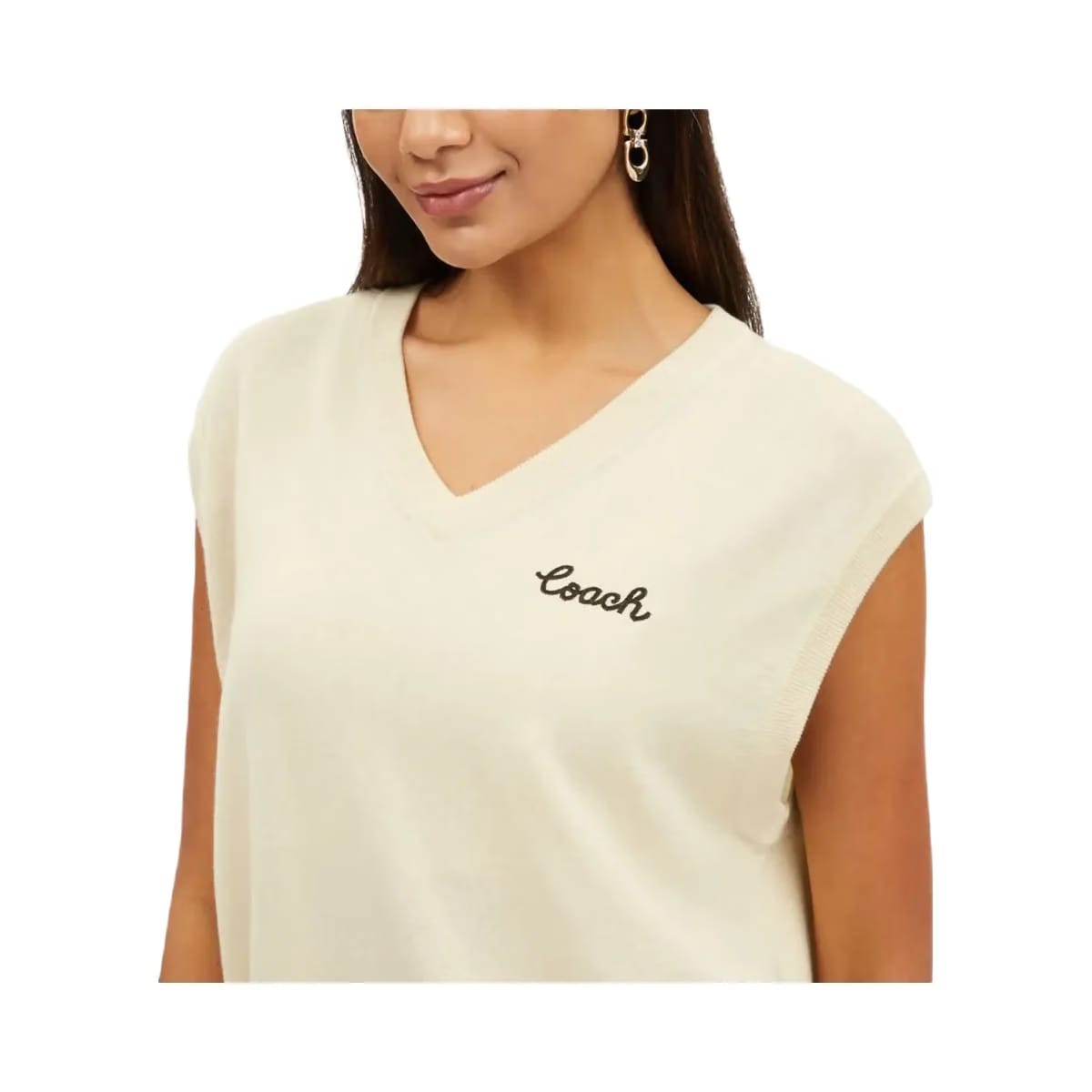 Coach Sweater Vest Cream