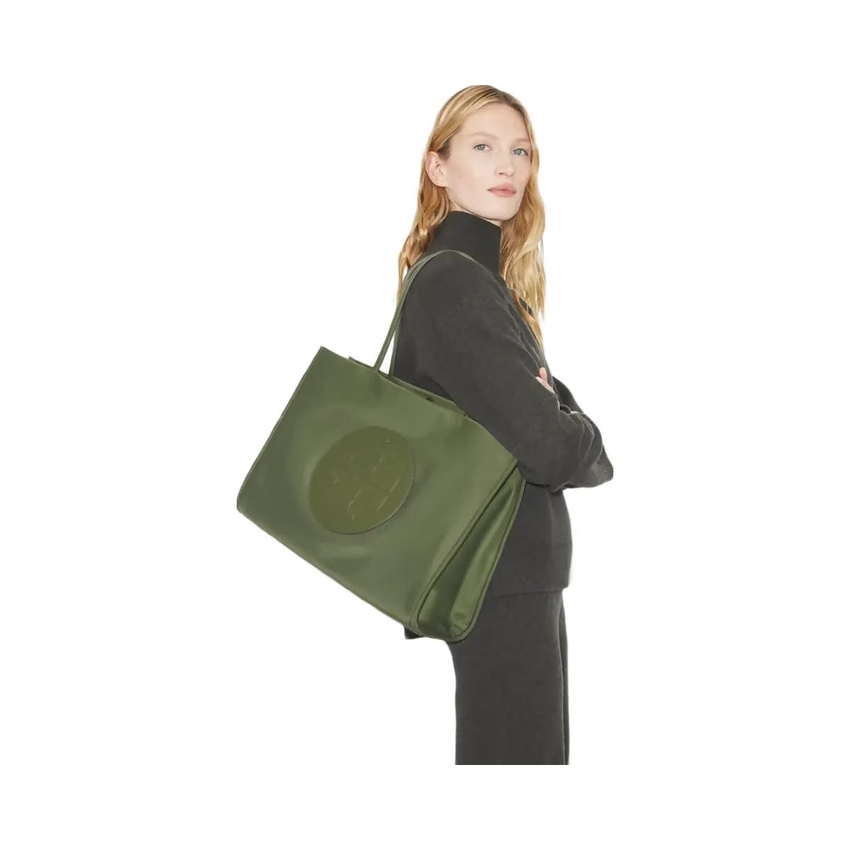 Tory Burch Ella Tote Olive Green