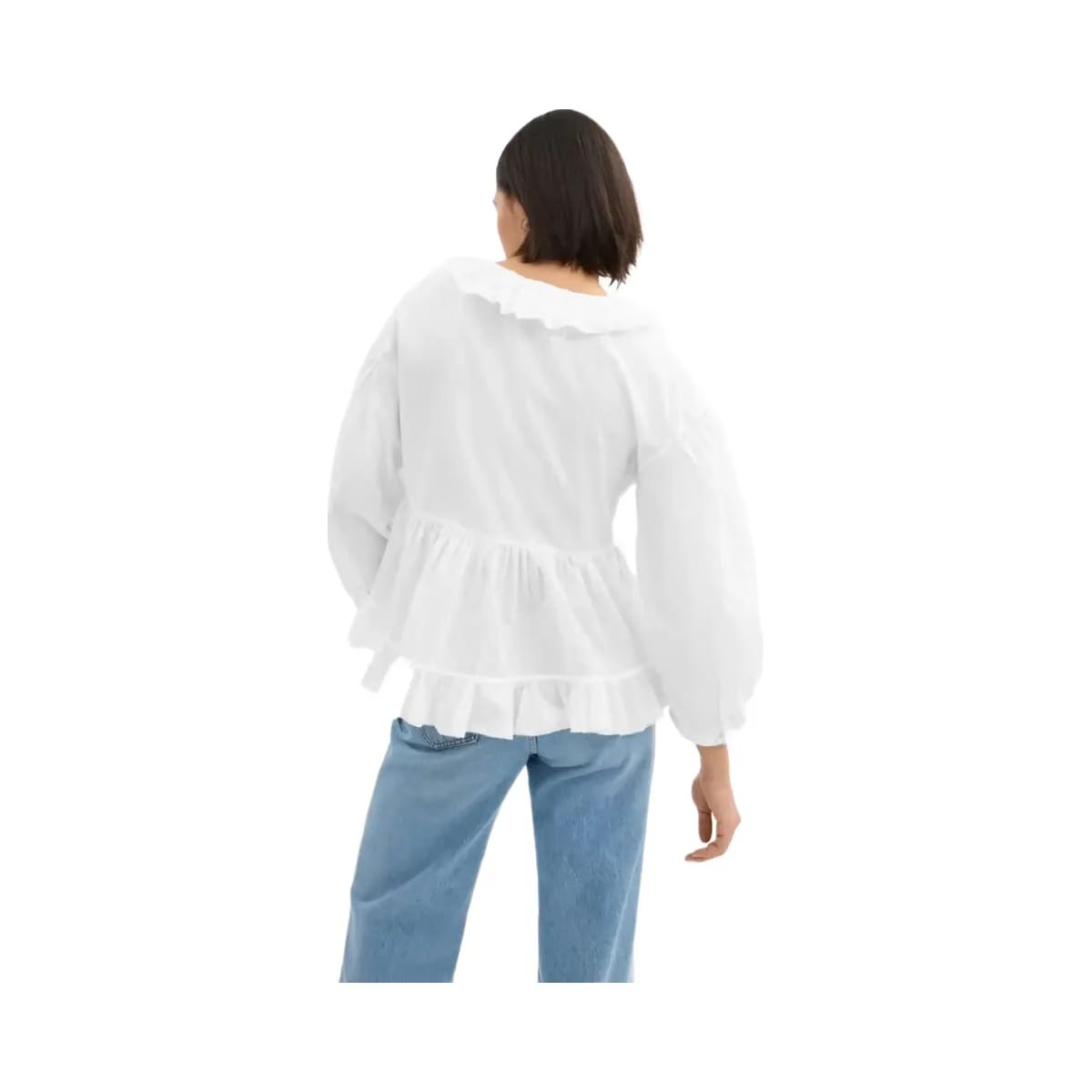 Coach Ruffle Blouse White