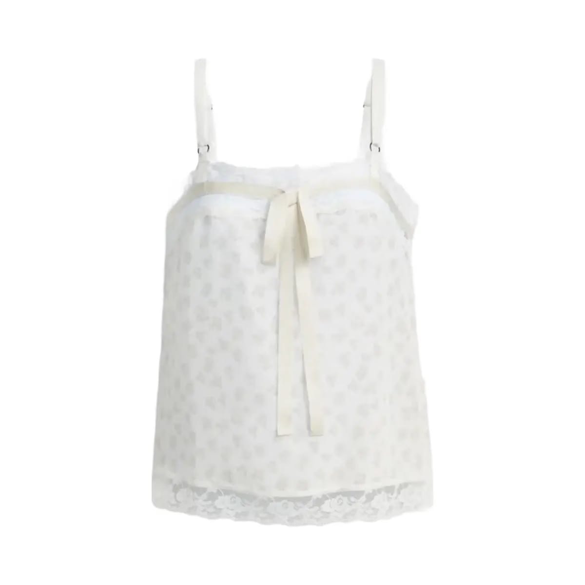 Coach Floral Silk Top White