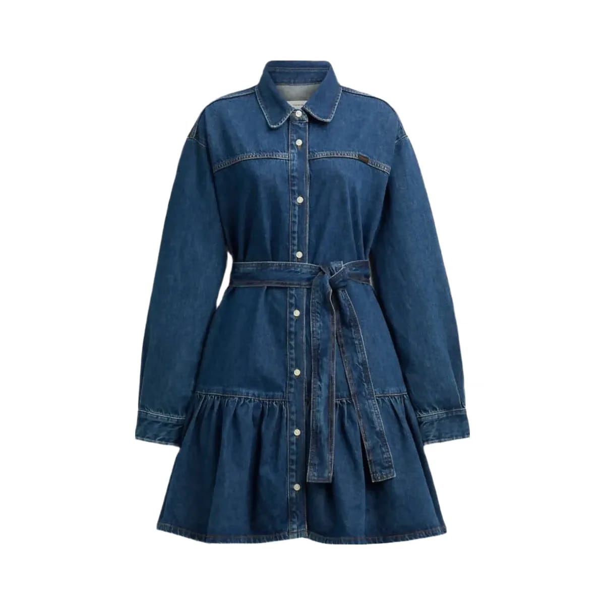 Coach Denim Shirt Dress Dark Blue