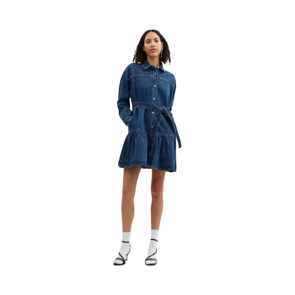 Coach Denim Shirt Dress Dark Blue