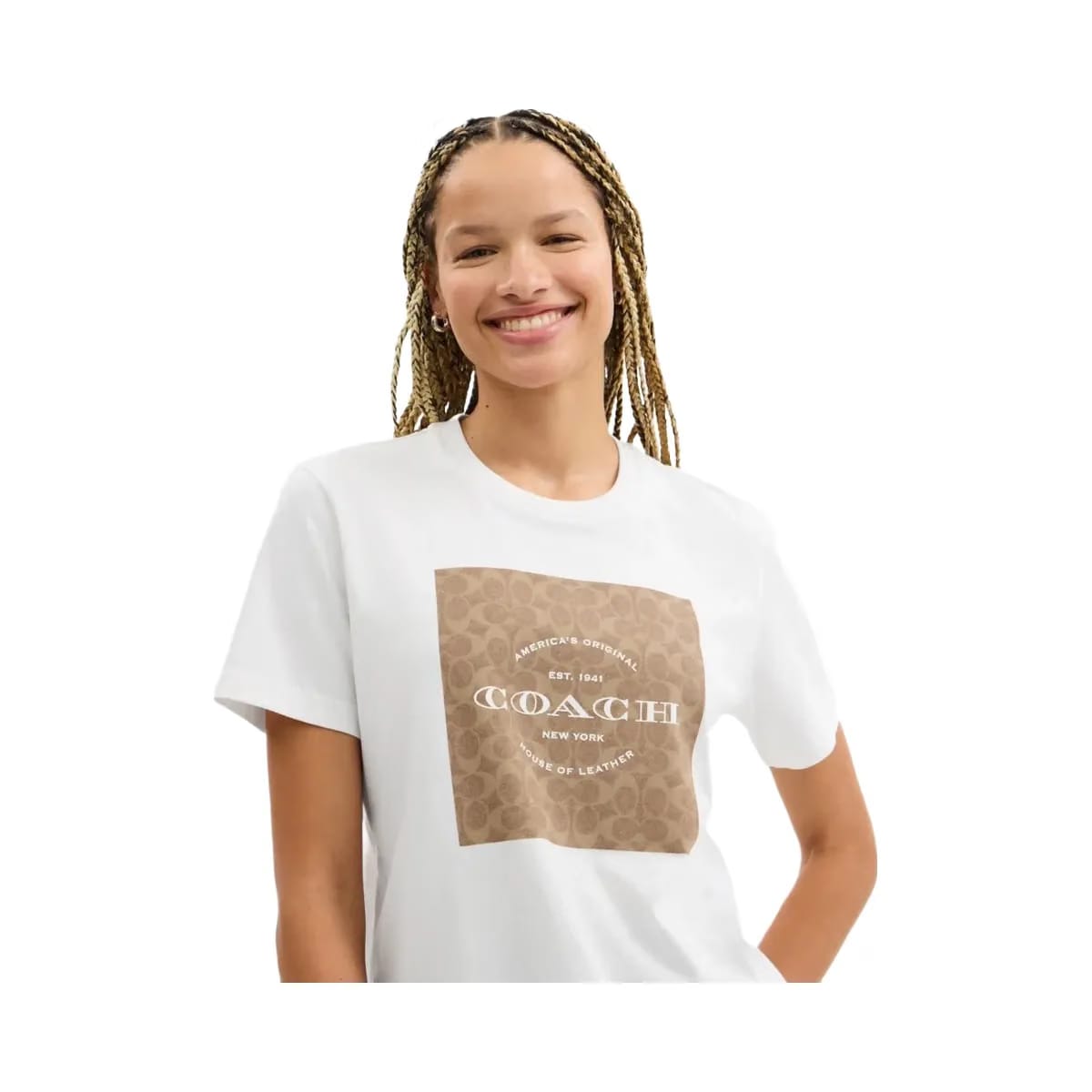 Coach Signature Square T-Shirt White