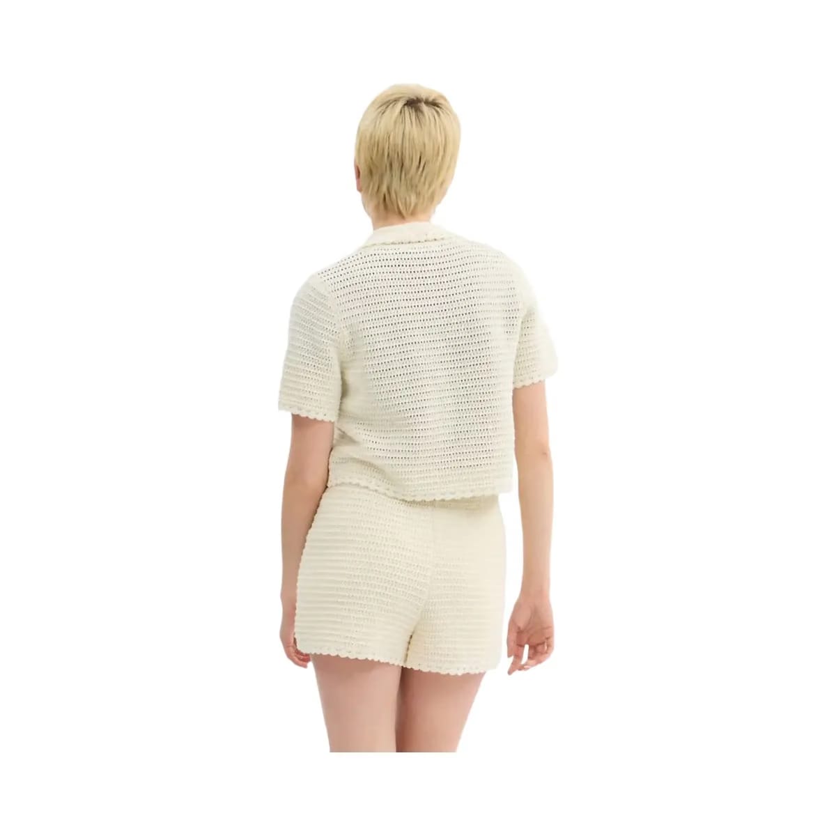 Coach Knit Cropped Polo Cream