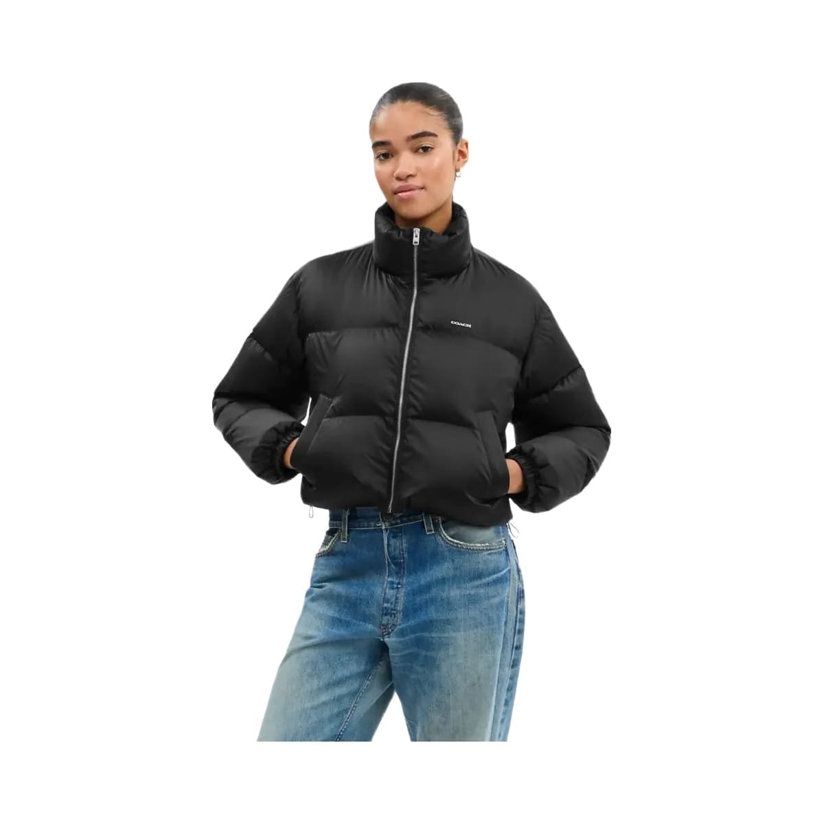 Coach Short Cropped Puffer Jacket Black