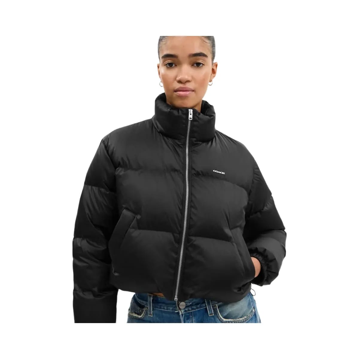 Coach Short Cropped Puffer Jacket Black