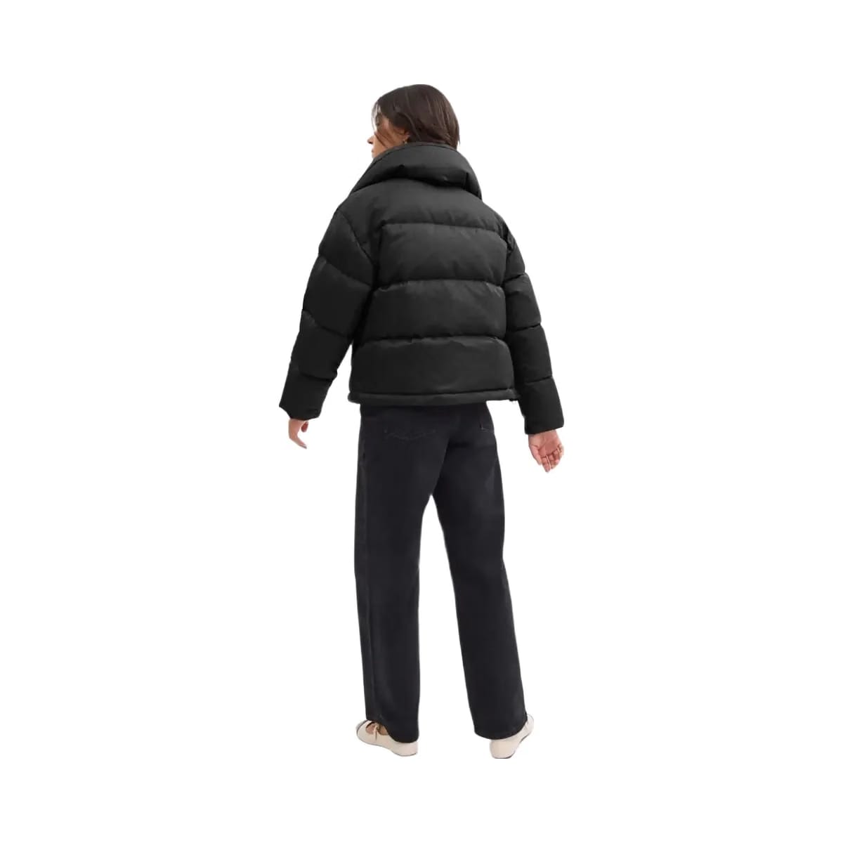 Coach Signature Jacquard Short Puffer In Recycled Polyamide Black