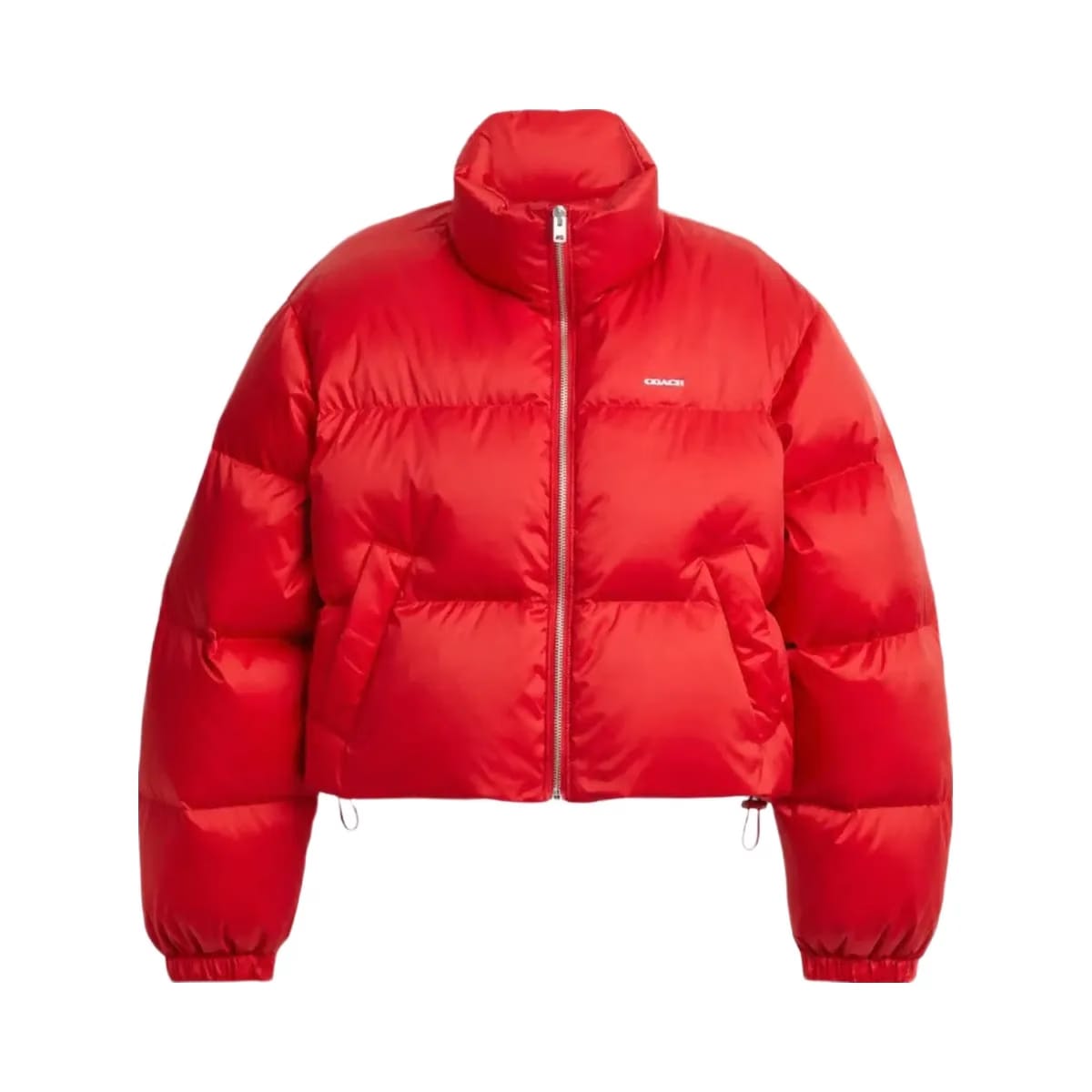 Coach Short Cropped Puffer Jacket Red