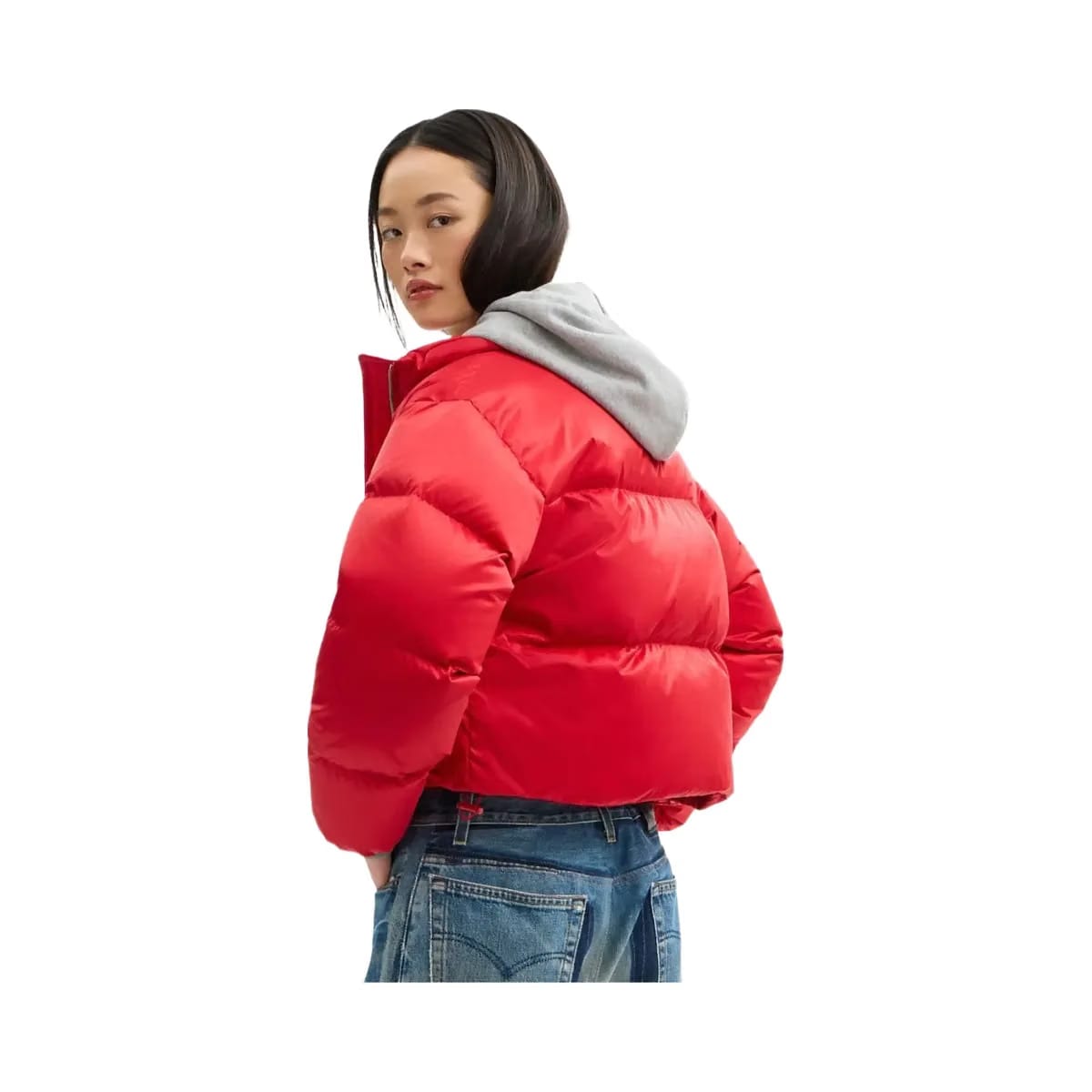 Coach Short Cropped Puffer Jacket Red