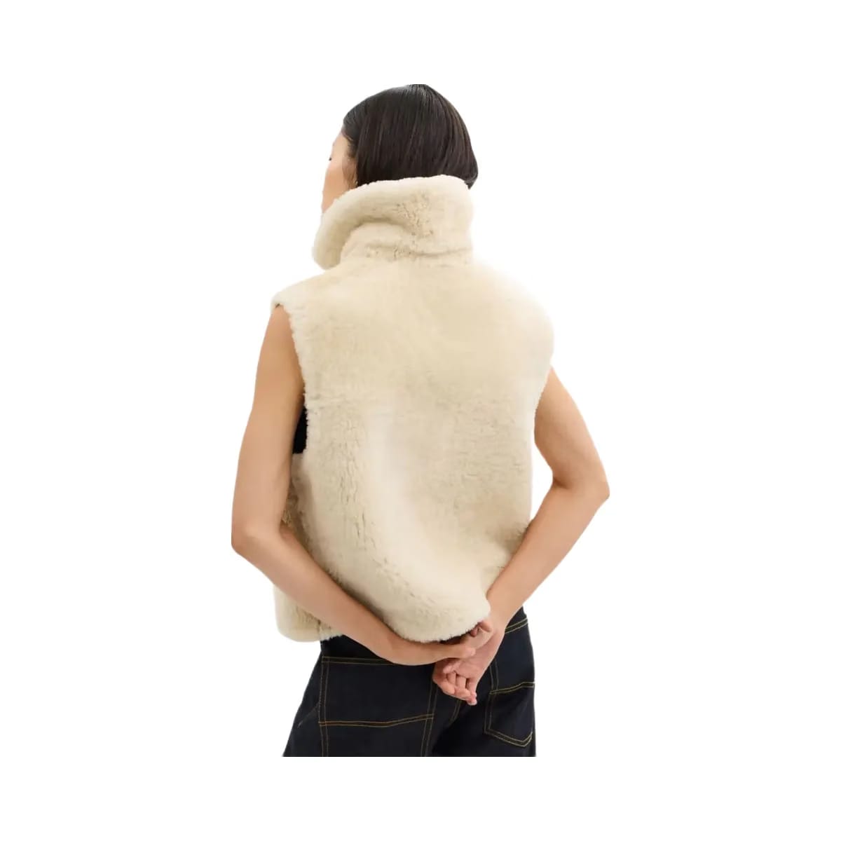 Coach Reversible Shearling Vest Hickory