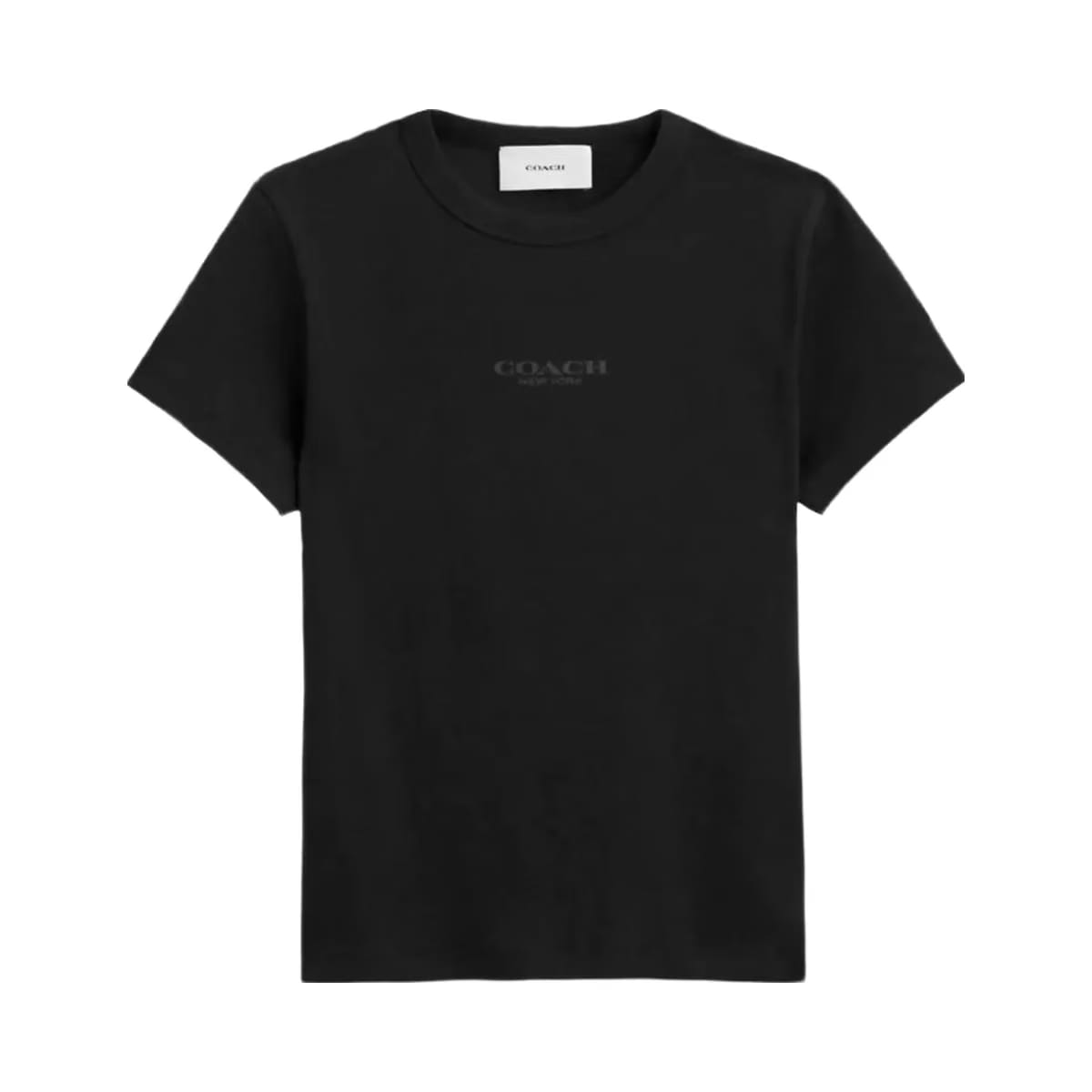 Coach New York Ribbed T-Shirt Black