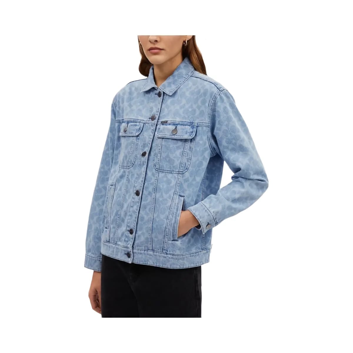 Coach Signature Denim Jacket Light Wash