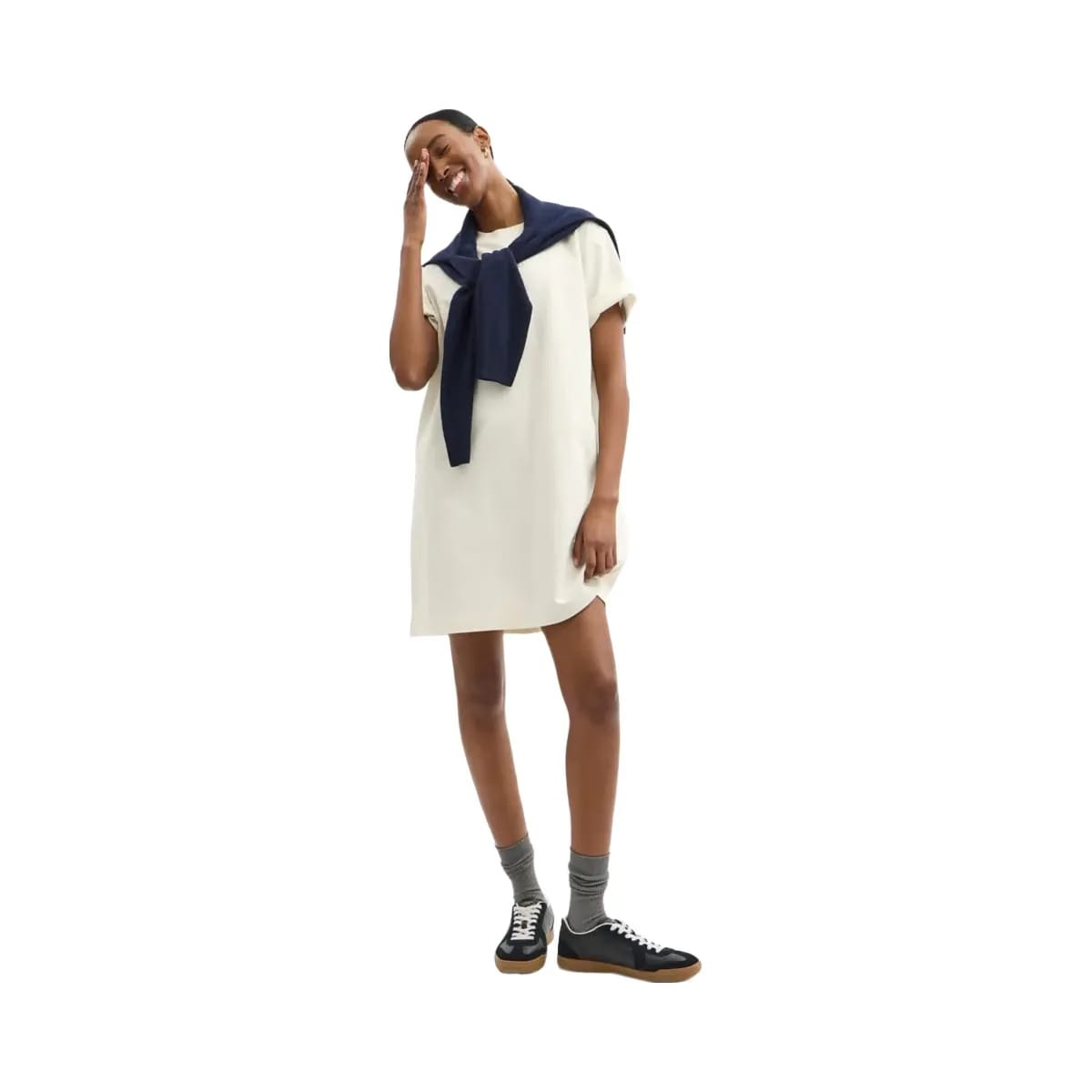 Coach New York T-Shirt Dress In Organic Cotton Cream