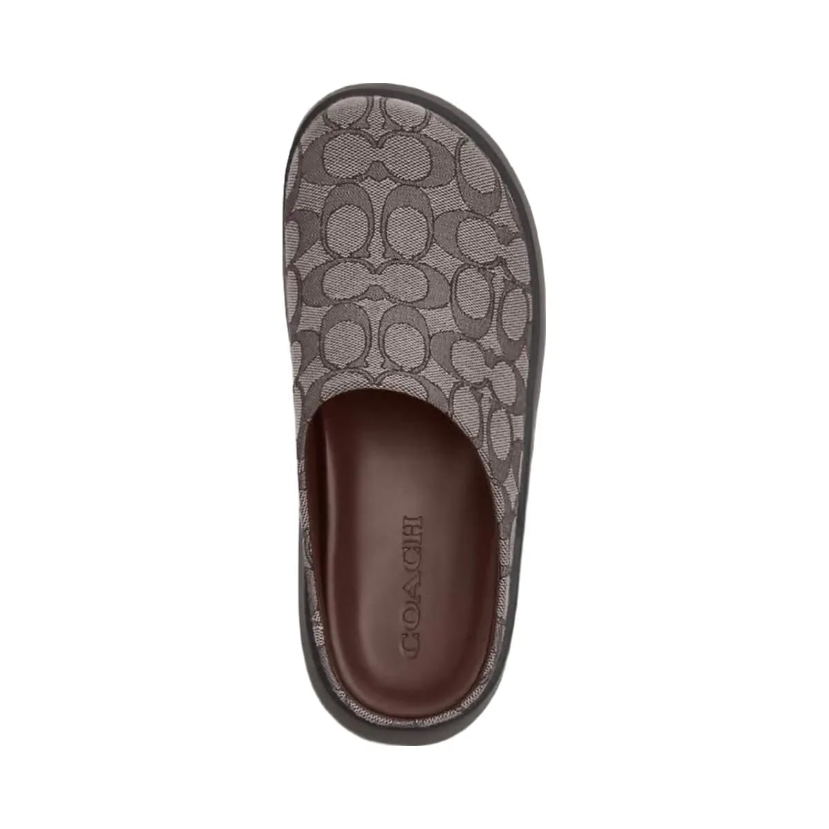 Coach Women's Link Mule In Signature Jacquard Oak Maple